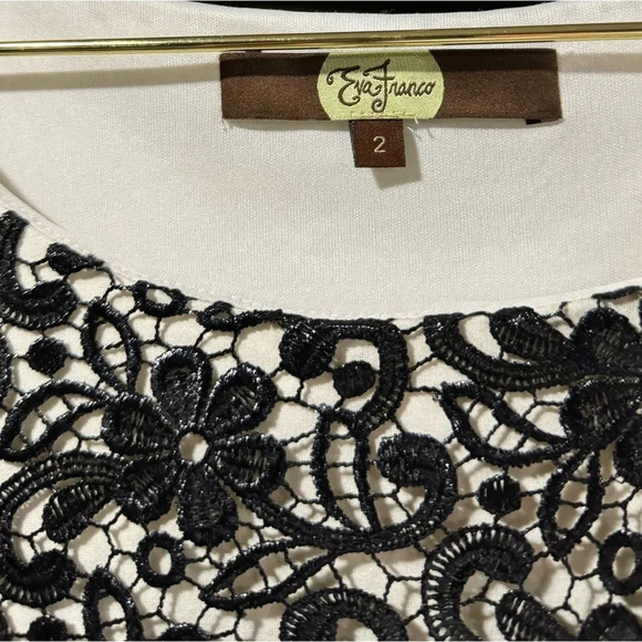 Eva Franco Dress NWOT black & white lace bodice MSRP $248 Anthropologie 2 - Picture 4 of 4